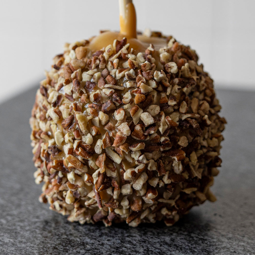 Pecan Caramel Apple, gourmet caramel apple, Rocky Mountain Chocolate Factory